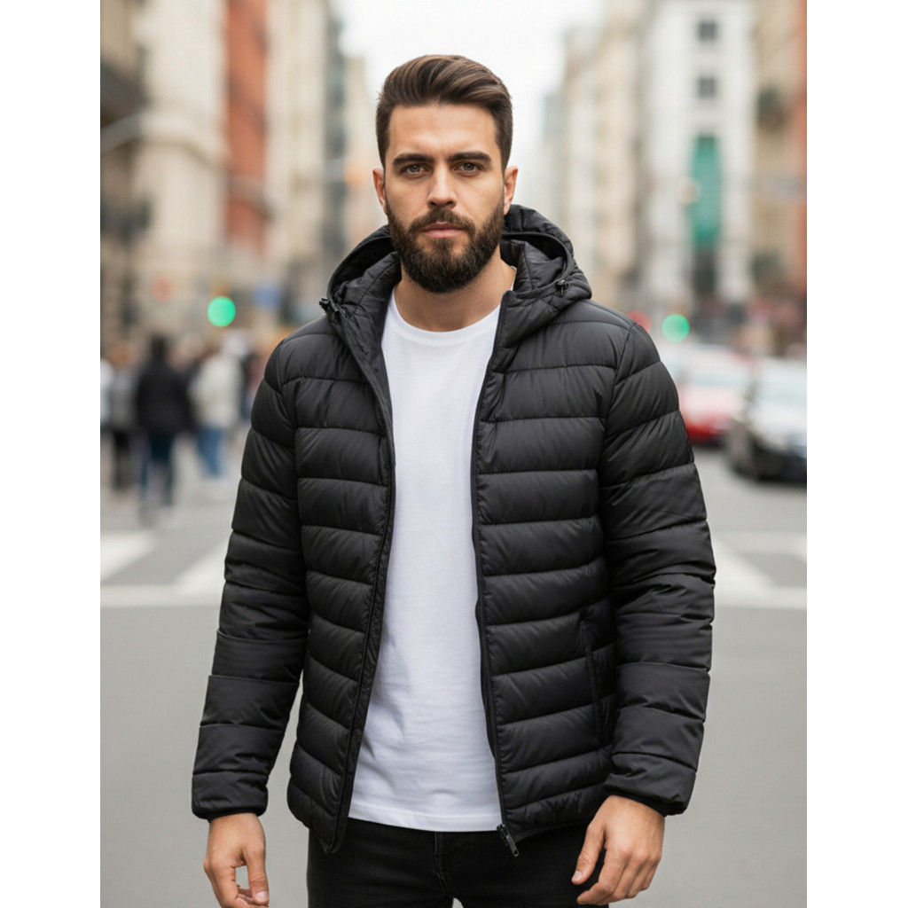 Jaqueta Masculina Puffer Corta Vento Bobojaco Casaco De Frio