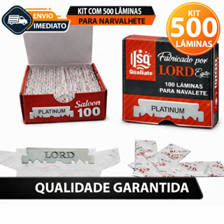 Lâminas De Barbear Lord Aço Inox Cortadas Kit C/500 Navalhas em Oferta na Shopee