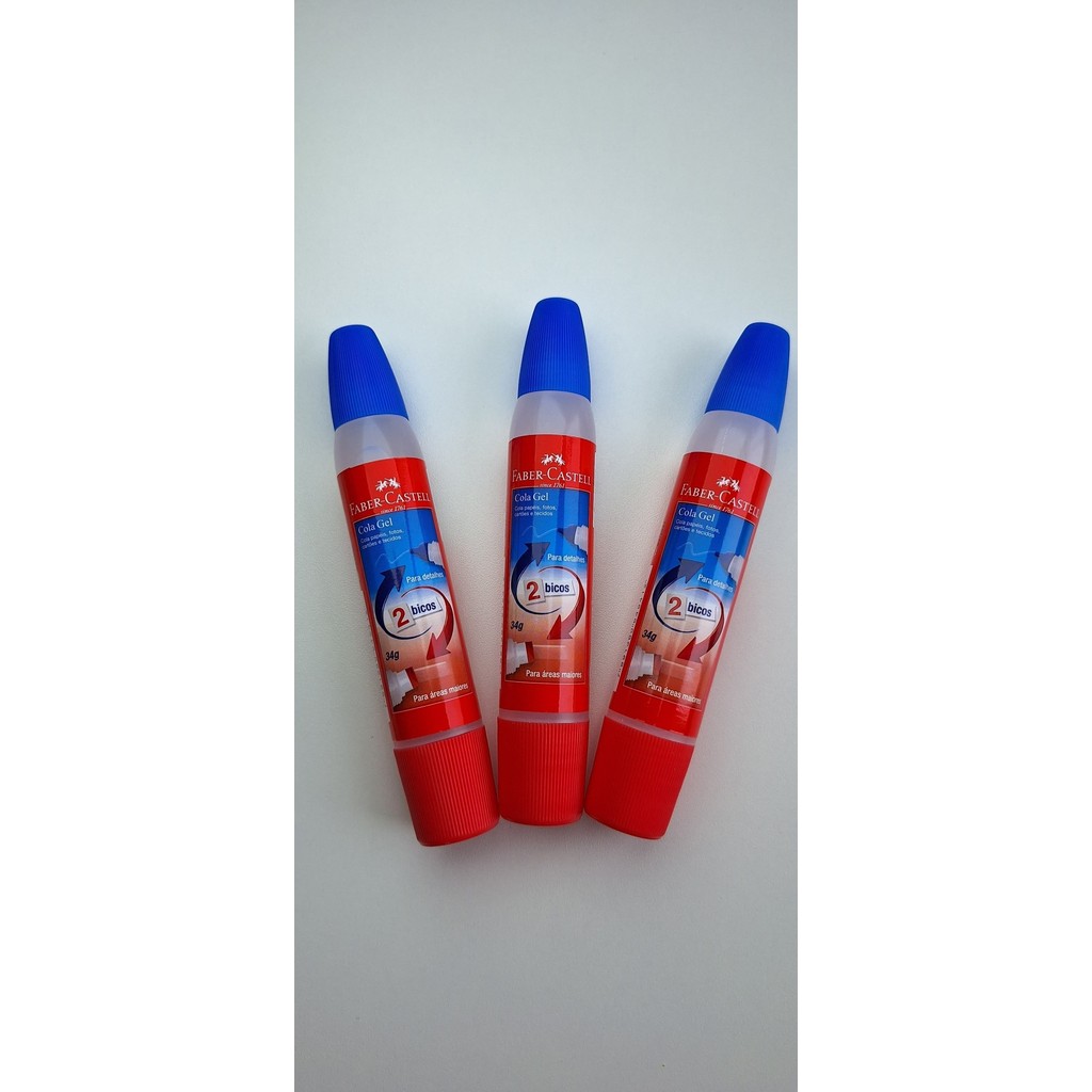 Cola Gel Faber Castell 2 Bicos 34g em Oferta na Shopee