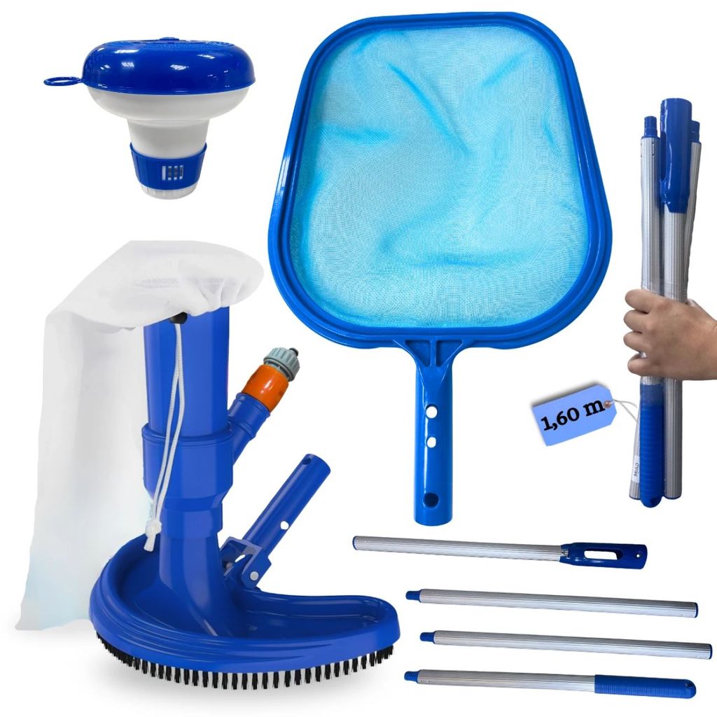 Aspirador Venturi e Peneira com Haste Desmontável Portátil + Mini Flutuador