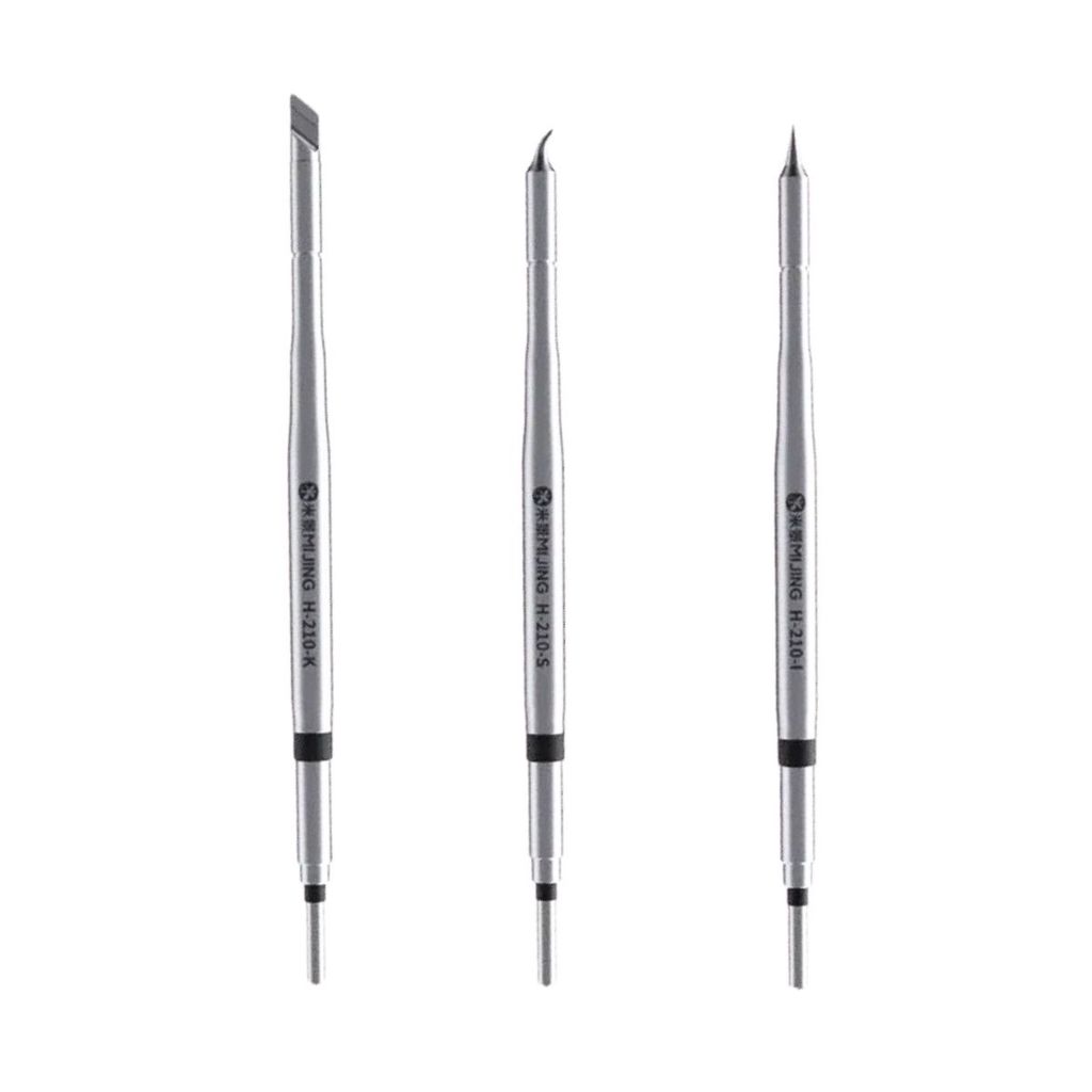 Kit 3 Pontas de Ferro de Solda Mijing H-210 Padrão C210