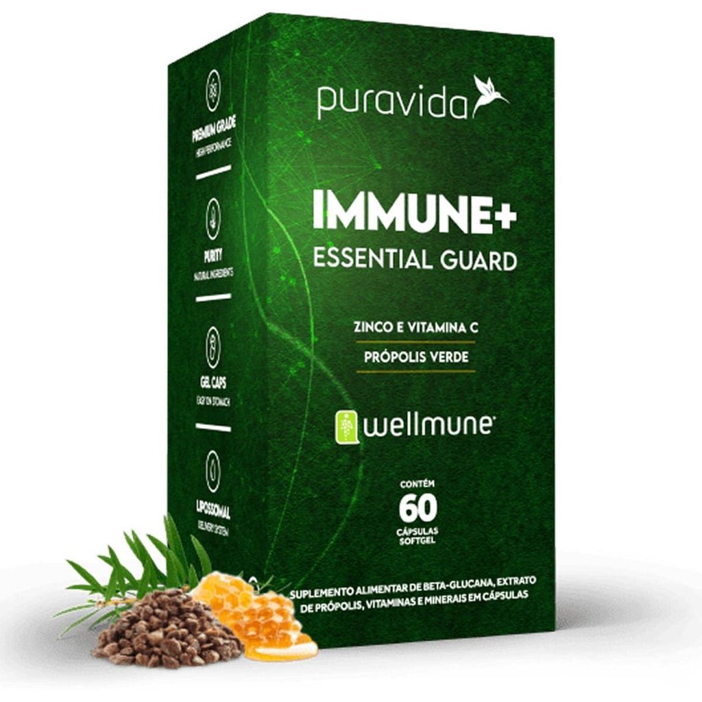 Immune+ Essencial Guard - 60 Cápsulas - Puravida