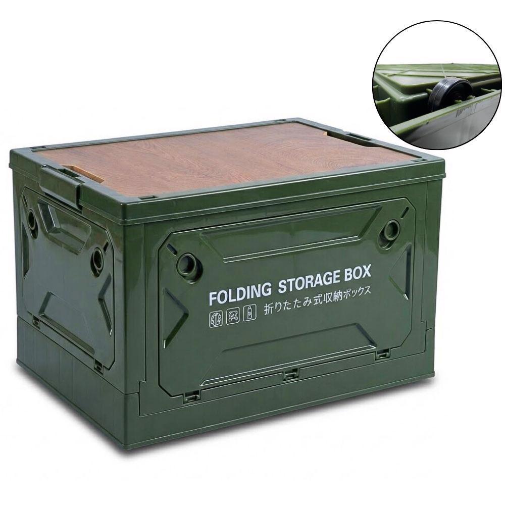 Caixa Dobrável Organizadora de Armazenamento Acampamento Camping Pesca Carro 50L ZELT em Oferta na Shopee