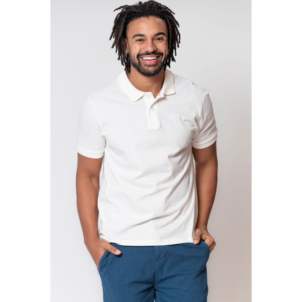Polo Masculina Meia Malha Polo Wear Off White em Oferta na Shopee
