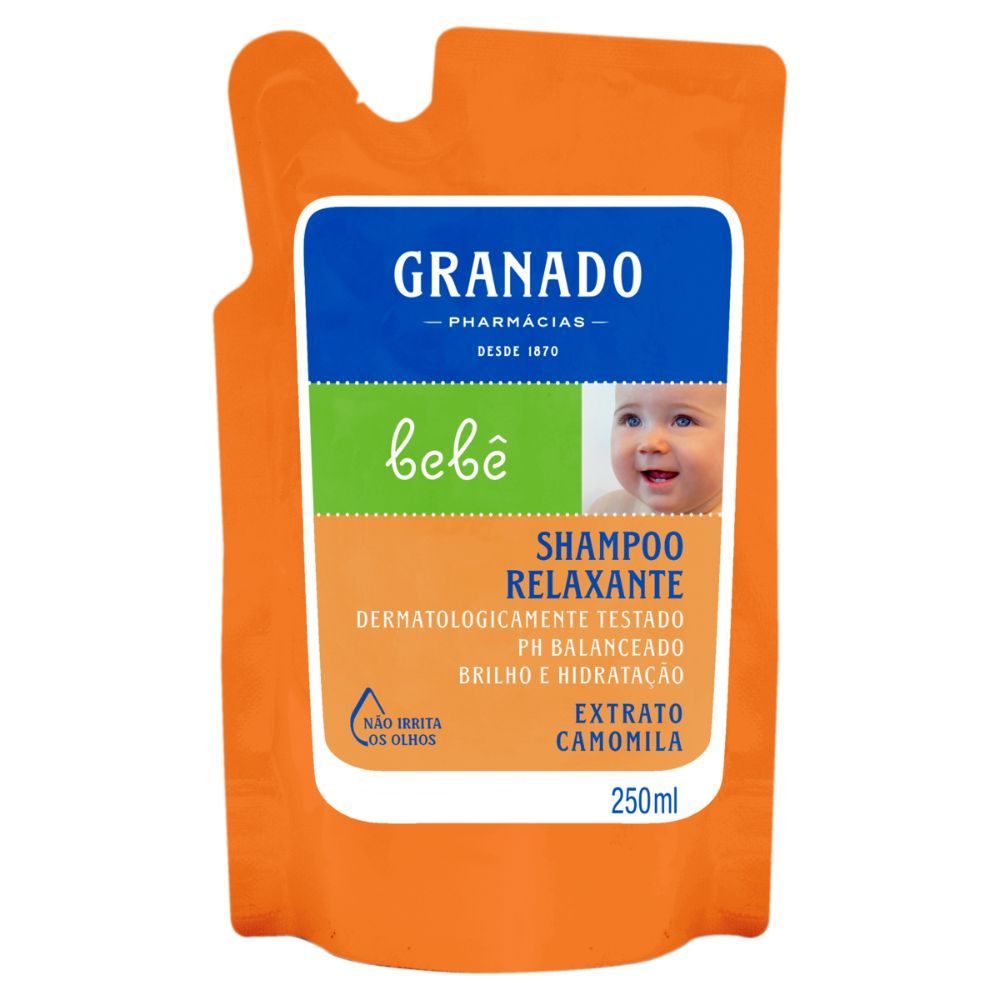 Shampoo Granado Bebê com Extrato de Camomila Refil 250ml em Oferta na Shopee
