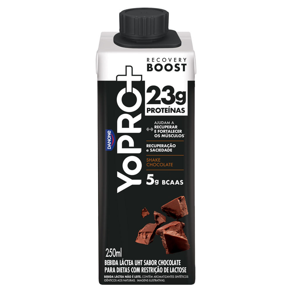 YoPro + Recovery Boost Shake Chocolate com 23g Proteínas 5g de BCAAS 250ml em Oferta na Shopee