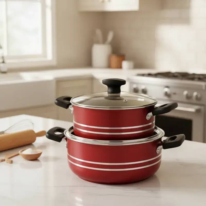 Imagem kit panelas antiaderente 16 e 18 , 2 peças teflon revestimento premium nao gruda alimentos escolha