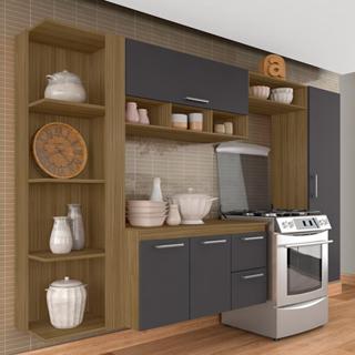 Armário De Cozinha Suspenso 5 Peças Luisa Boreal/grafit - M. Arapongas em Oferta na Shopee