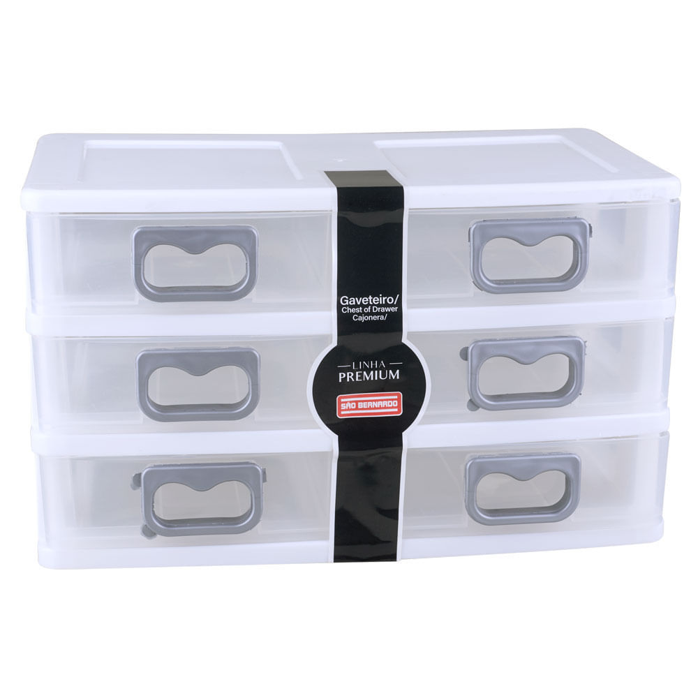 Gaveteiro de Mesa Plástico São Bernardo Branco 6 Gavetas em Oferta na Shopee
