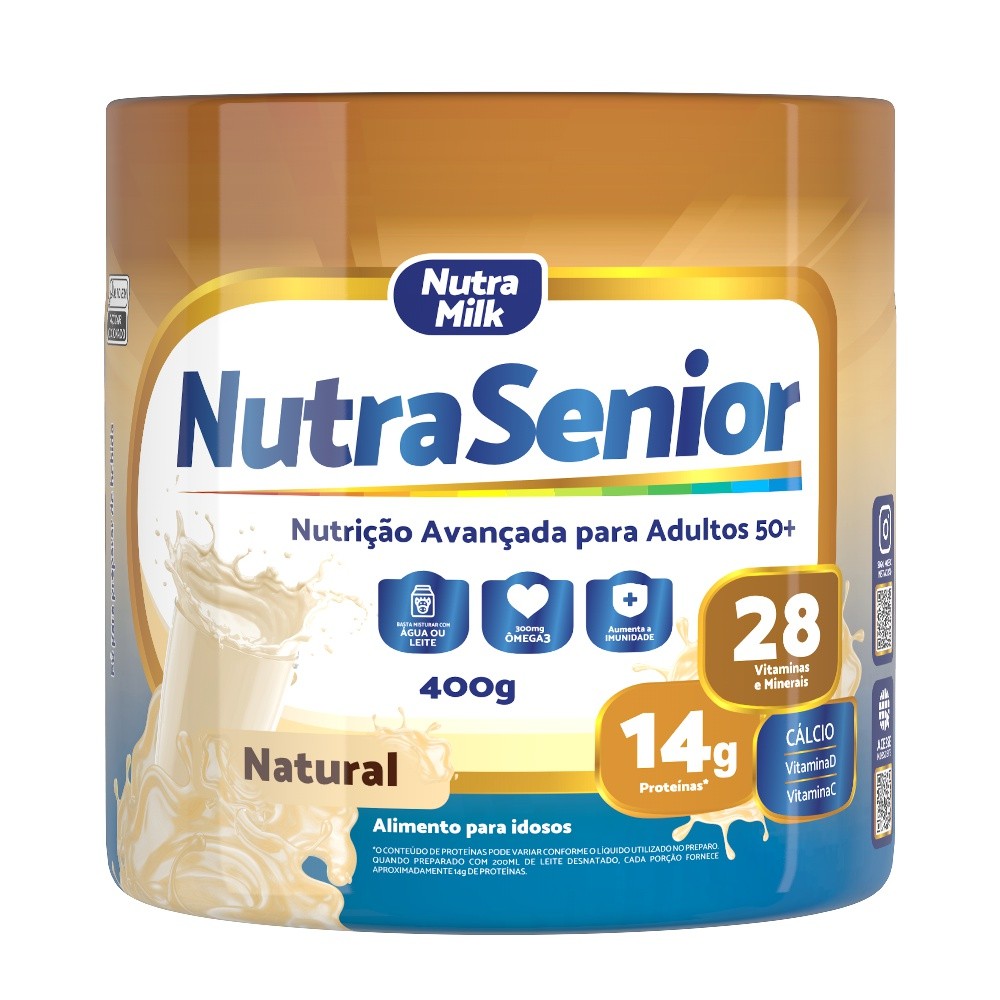 Nutra Senior Adulto 50+ Complemento Alimentar 400g - 28 Vitaminas e Minerais