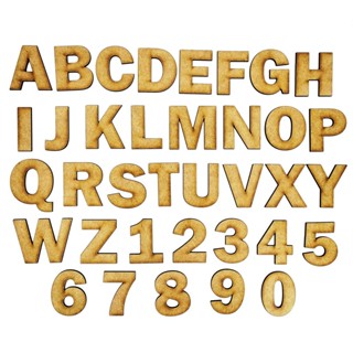 Letras Alfabeto + Números 10cm Altura MDF 3mm Completo Tamanho Corte a Laser de A a Z em Oferta na Shopee