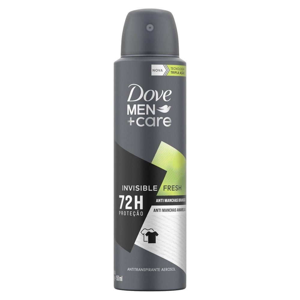 Desodorante Dove Men + Care Invisible Fresh Aerosol Antitranspirante 72h com 150ml