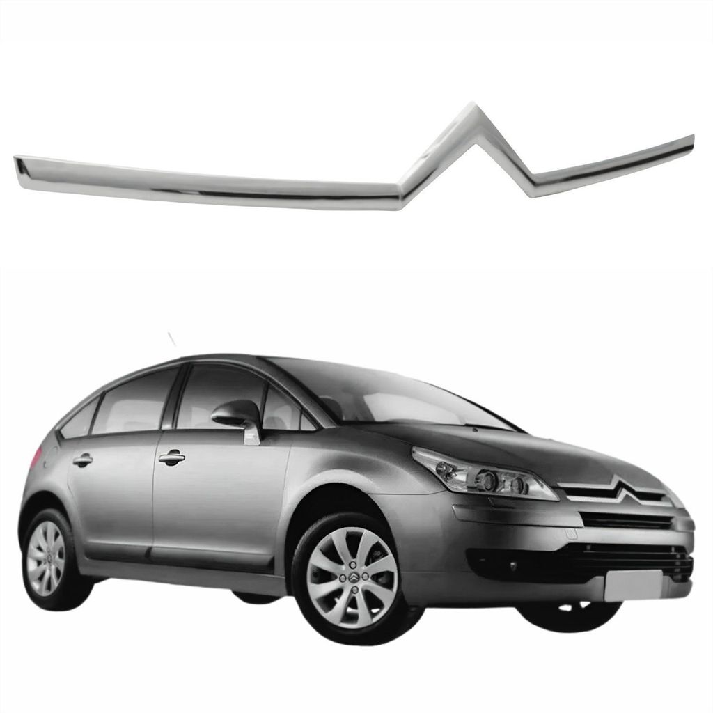 Friso do Capô Citroen C4 Pallas Hatch 2006 Até 2012 Cromado
