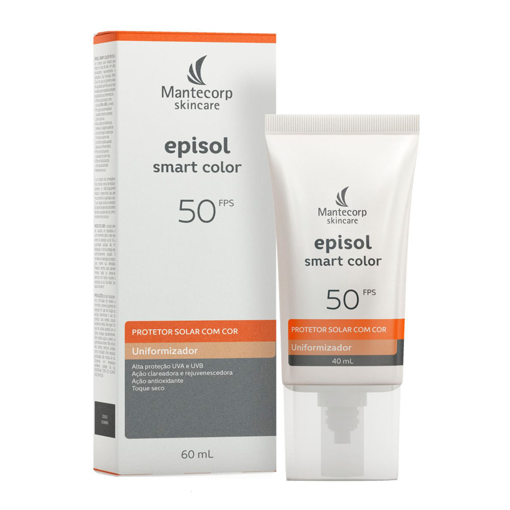 Protetor Solar Facial Episol Smart Color FPS 50 40ml em Oferta na Shopee