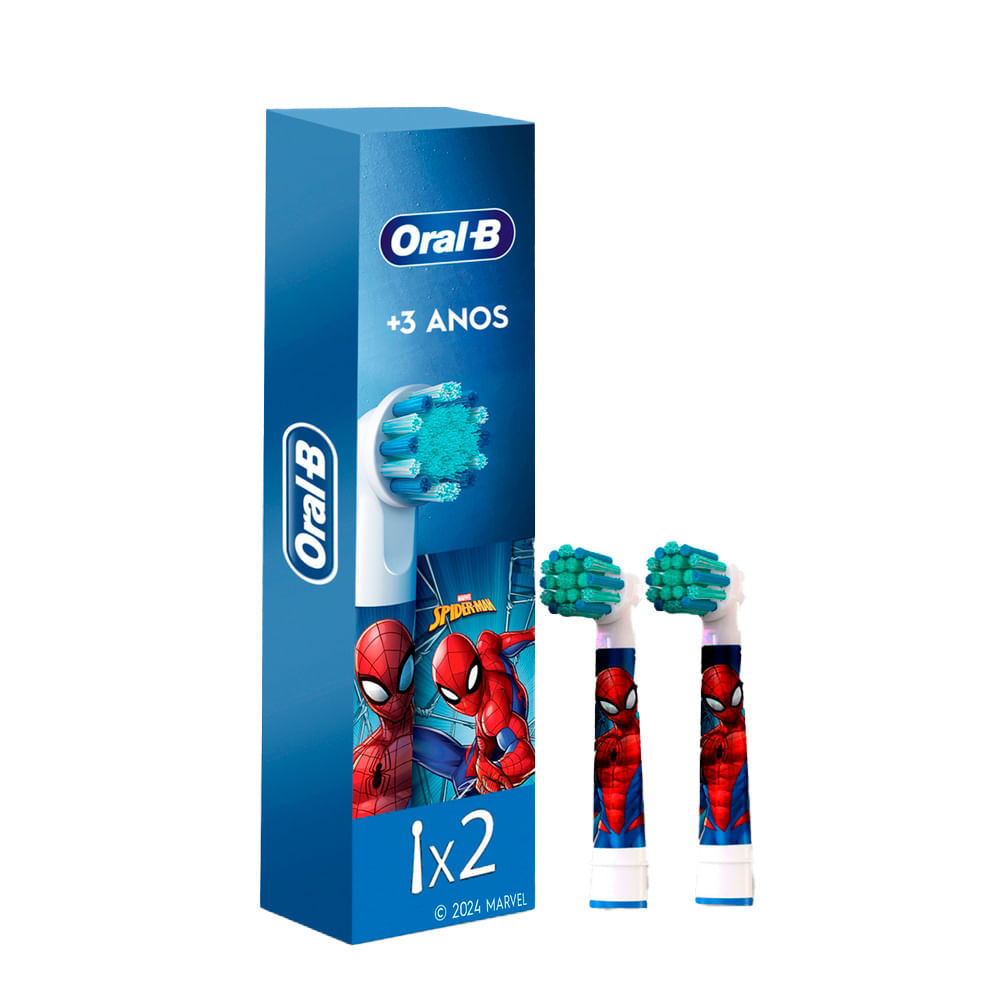 Refil para Escova Elétrica Oral-B Spiderman +3 Anos 2 Unidades em Oferta na Shopee