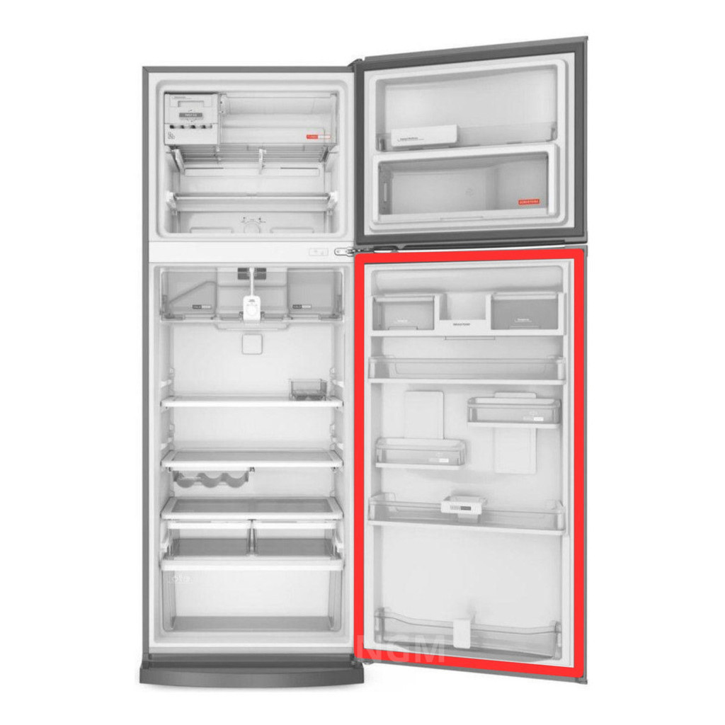 Gaxeta Borracha Inferior Refrig Brastemp Brd32 Brd33 + Cola