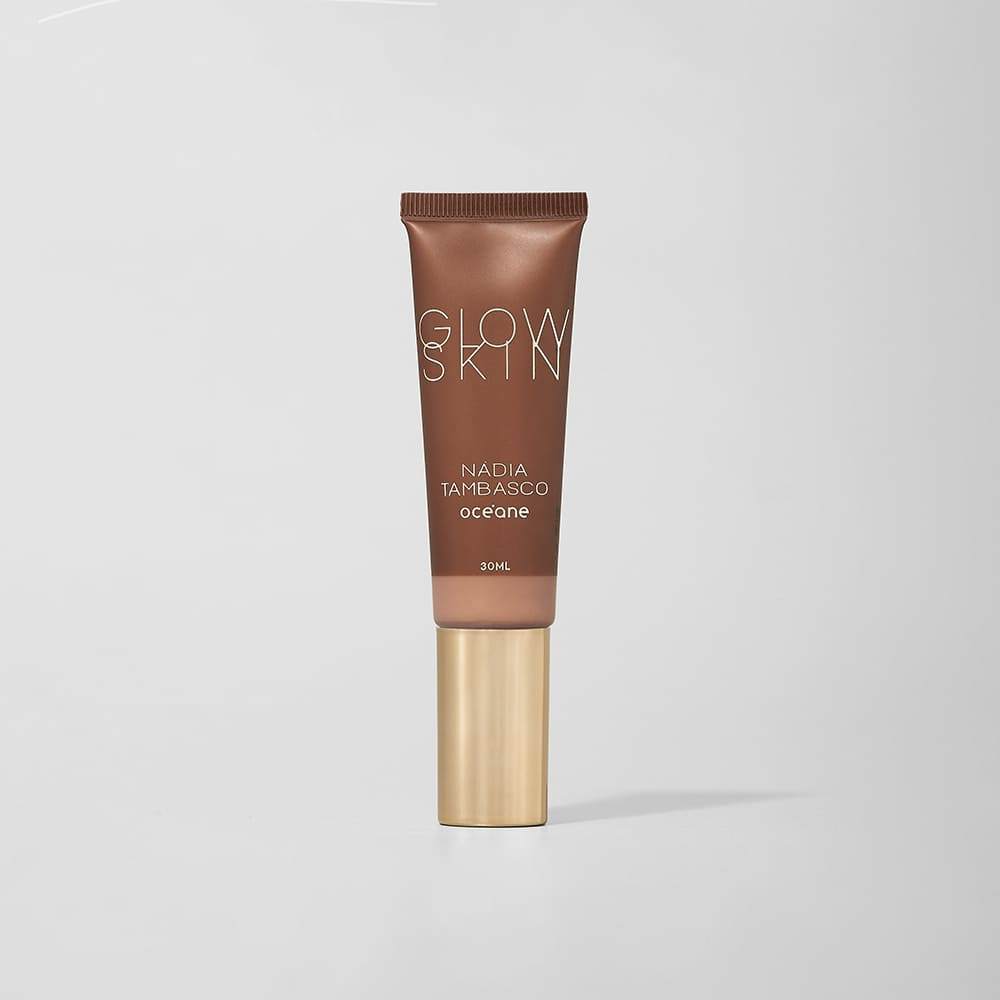 Primer Iluminador Facial Escuro Nádia Tambasco By Océane - Glow Skin Tan 30ml em Oferta na Shopee