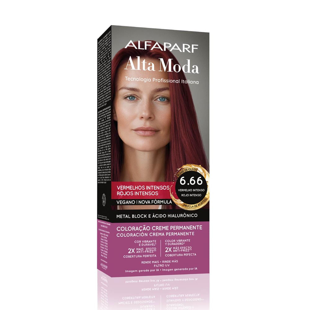 Tintura Creme Altamoda Alfaparf Rubi 6.66 Kit em Oferta na Shopee