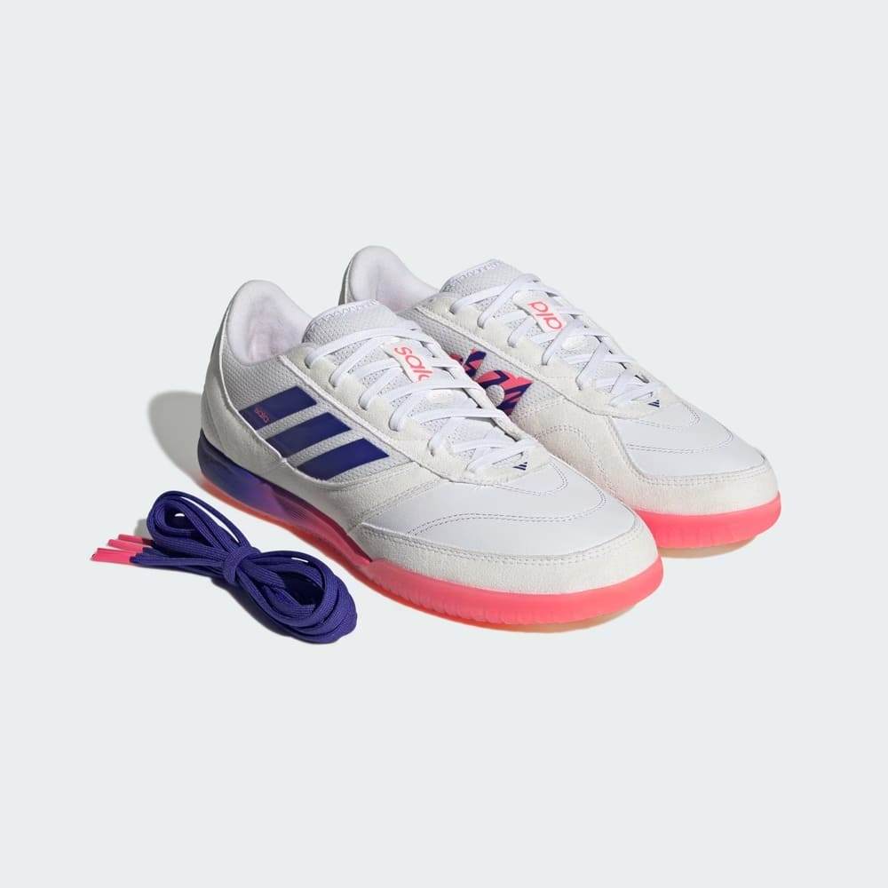 Chuteira Adidas Futsal Top Sala Competition II Branca/Azul/Laranja