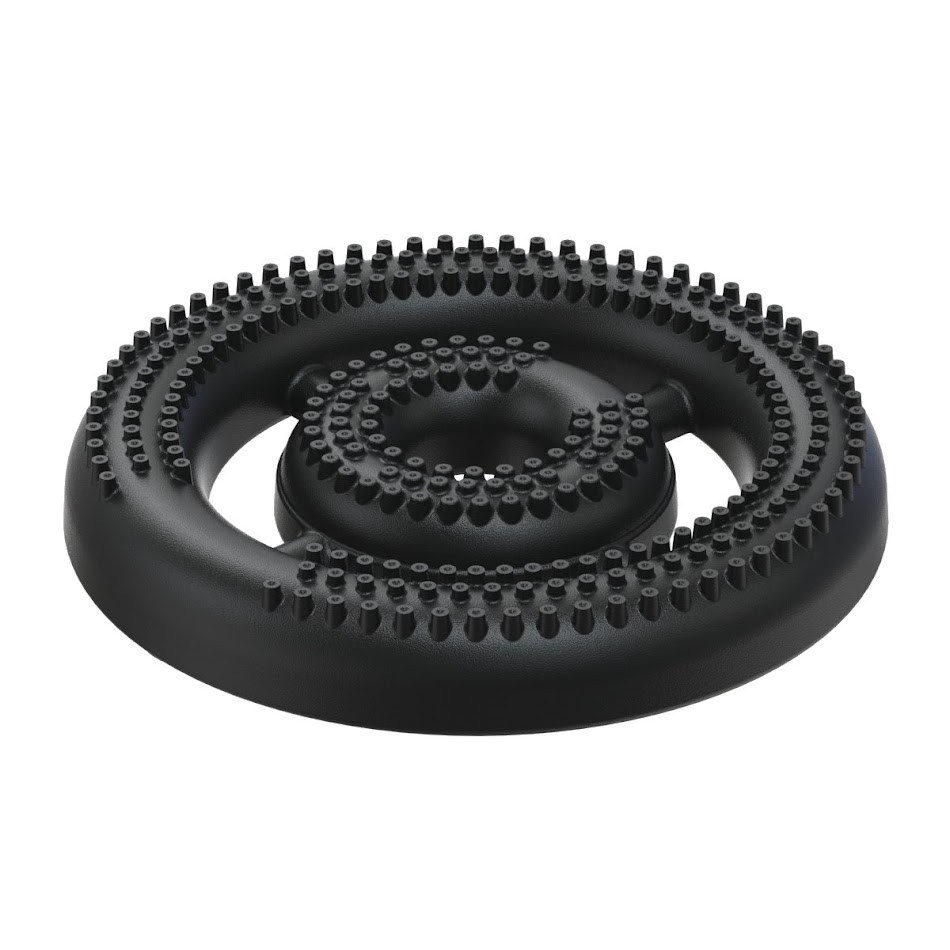 Queimador Alta Pressão Coroa de Fogão Furado Duplo 30cm