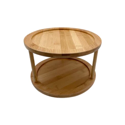 Organizador Giratório de Bambu 2 Andares - Oikos
