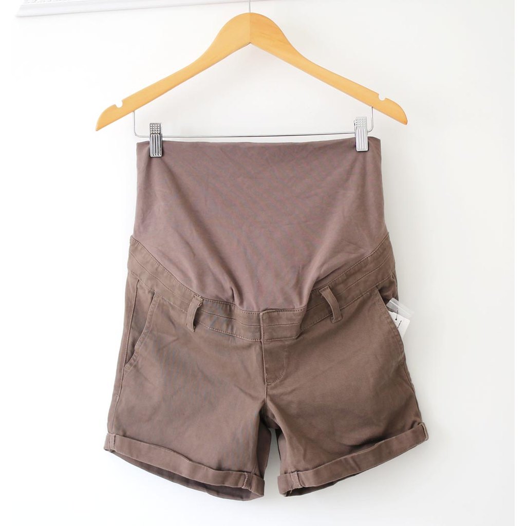 Exportar shorts de maternidade de tamanho grande, algodão lavado, macacão de maternidade, shorts casuais, calças de mate