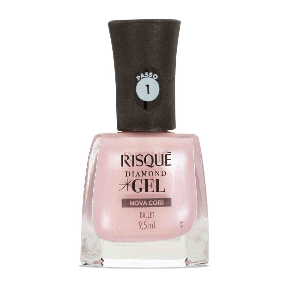 Esmalte Rosa Risqué Diamond Gel Ballet Metálico 9,5 ml em Oferta na Shopee
