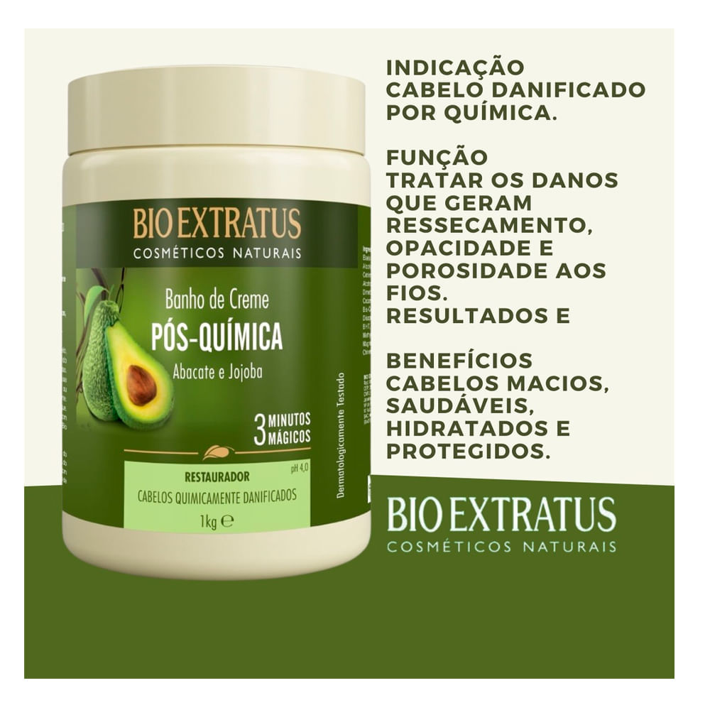 Creme De Tratamento Bio Extratus Pós Química Abacate 1kg em Oferta na Shopee
