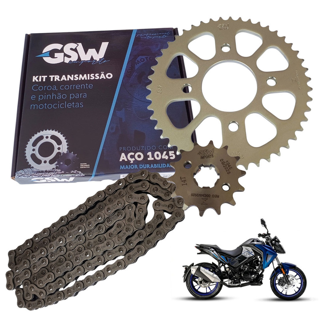 Kit Relação Dafra NHX 190 47X14 428H132 (GSW)