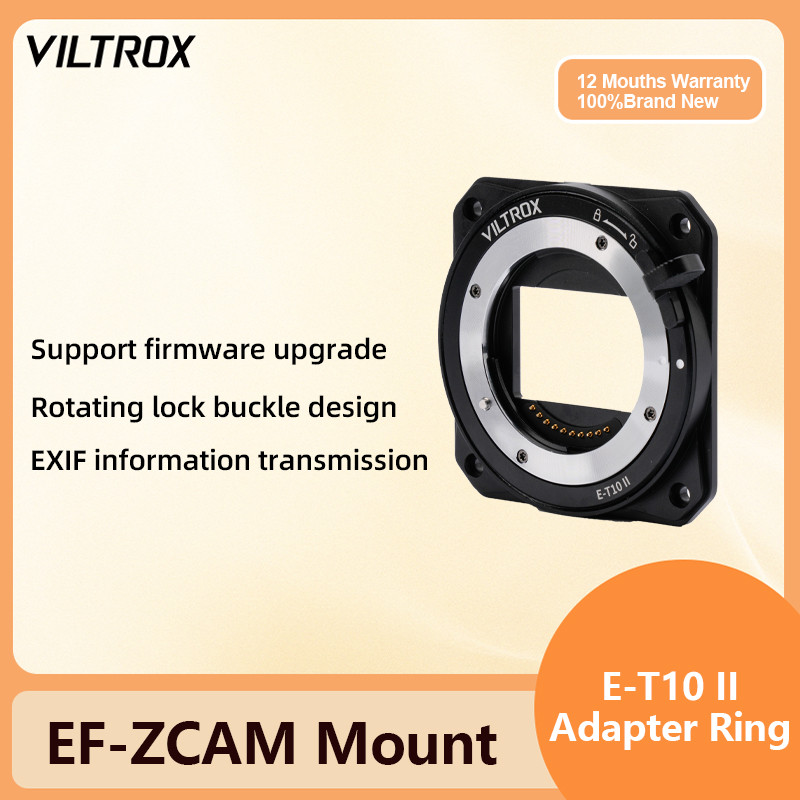 Adaptador De Lente Viltrox E-T10 II Z-CAM EF/PL Full Frame 6K Para Câmera De Cinema ZCAM E2-M4 S6 F6 F8