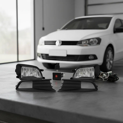 Kit Farol De Milha Auxiliar Gol Voyage G6 2012/2015 Oferta Neblina Serra Serração Farol Farolete Baixo Alto Noite Estrad