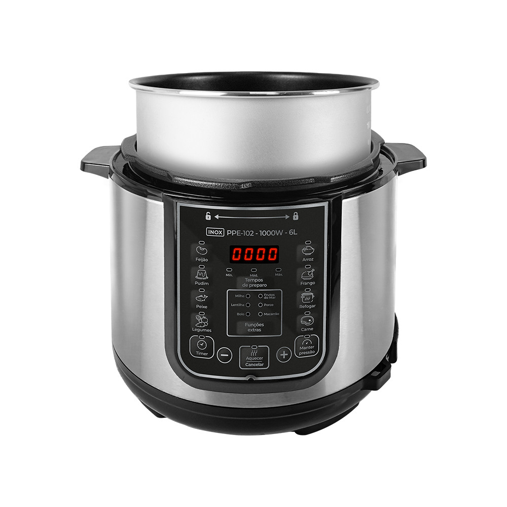 Panela Elétrica de Pressão Kian Ppe-102 1000w 6 Litros Cinza - 127v em Oferta na Shopee