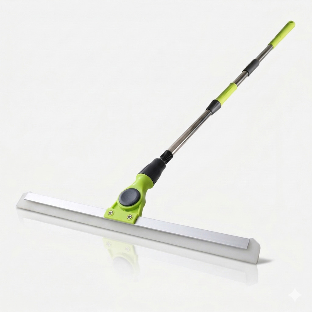 Rodo Mágico Silicone Com Cabo Regulável Profissional Inox Daxxen Ákora – Secagem Rápida e Sem Riscos