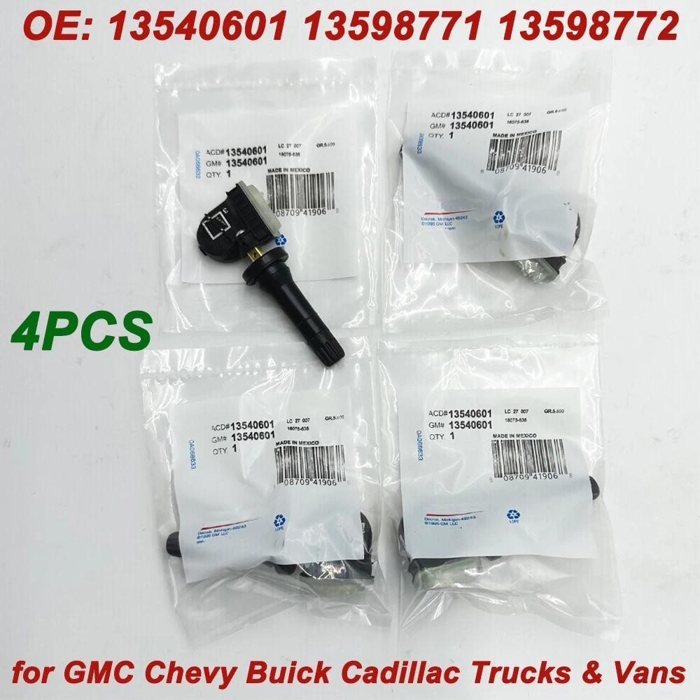 Pacote De 4 Para Caminhões E Vans GMC Buick Cadillac Chevrolet 2017 2021 2022 13540601 13598771 13598772 Sensor De Press