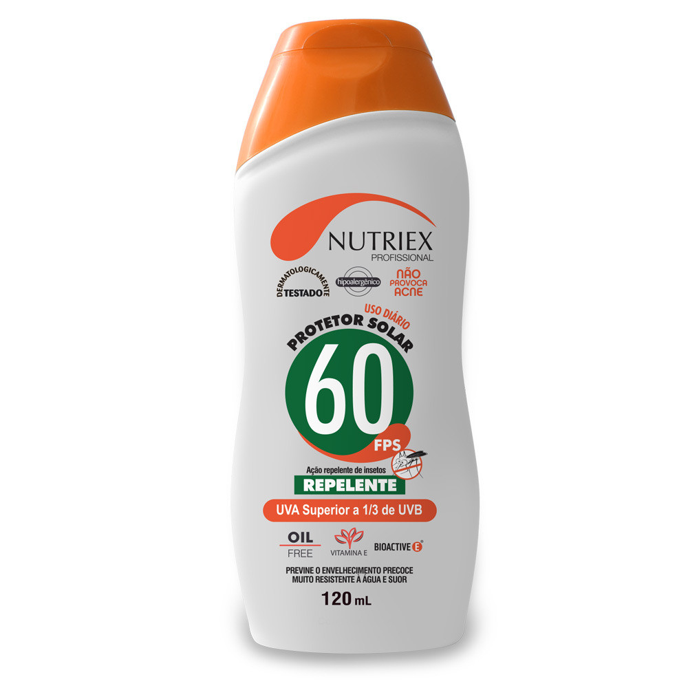 Protetor solar com repelente fps 60 profissional 120 ml - Nutriex em Oferta na Shopee