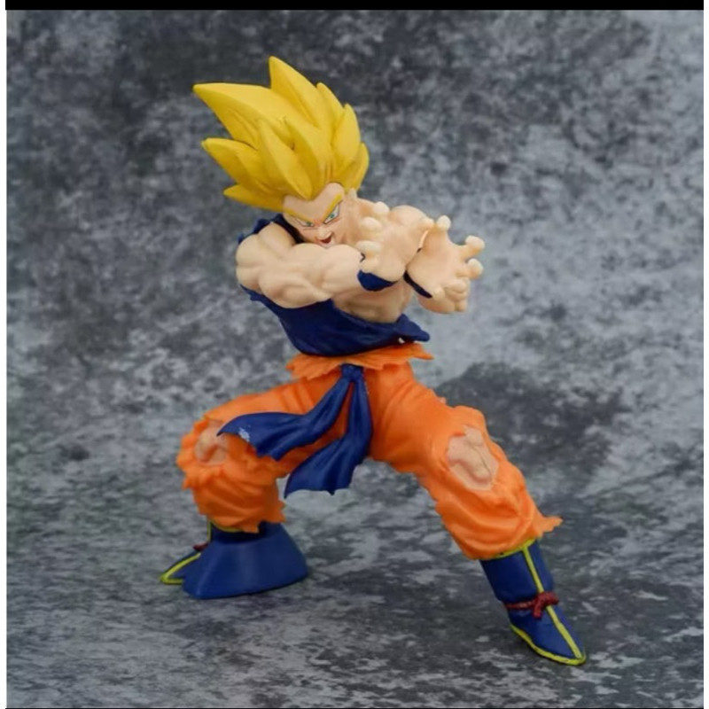 Boneco Goku Super Sayajin Kamehameha Action Figure Anime Dragon Ball Z Colecionável Envio Imediato