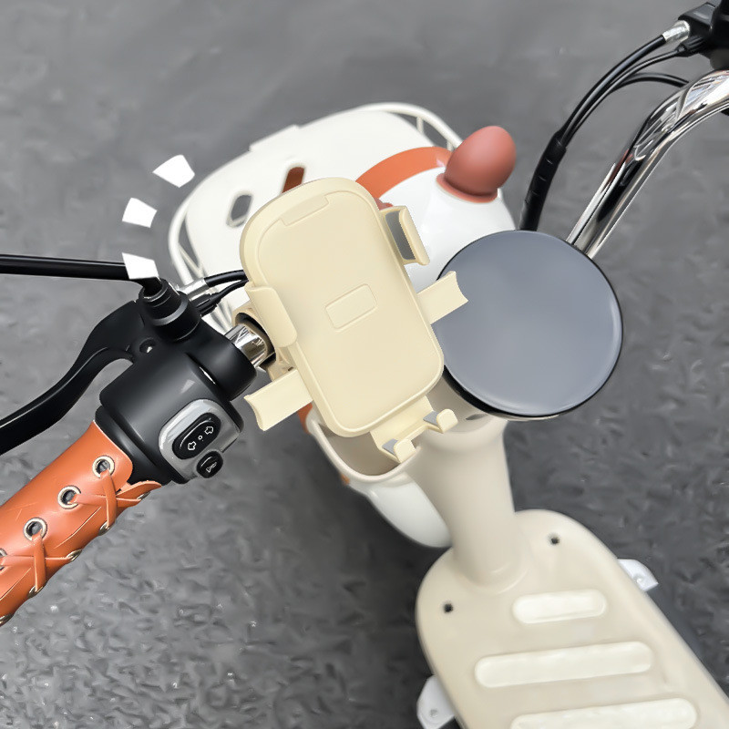 Novo suporte do telefone da motocicleta menina bonito Macaron bicicleta Takeaway expresso piloto veículo elétrico titula