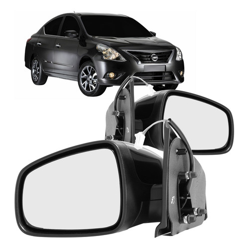 Retrovisor Versa 2015 2016 A 2019 Elétrico Com Pisca Largo