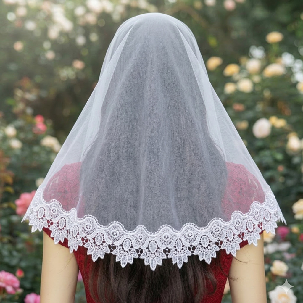 Véu Ccb Renda Media Guipir 8,8cm - Redondo ou Quadrado em Oferta na Shopee