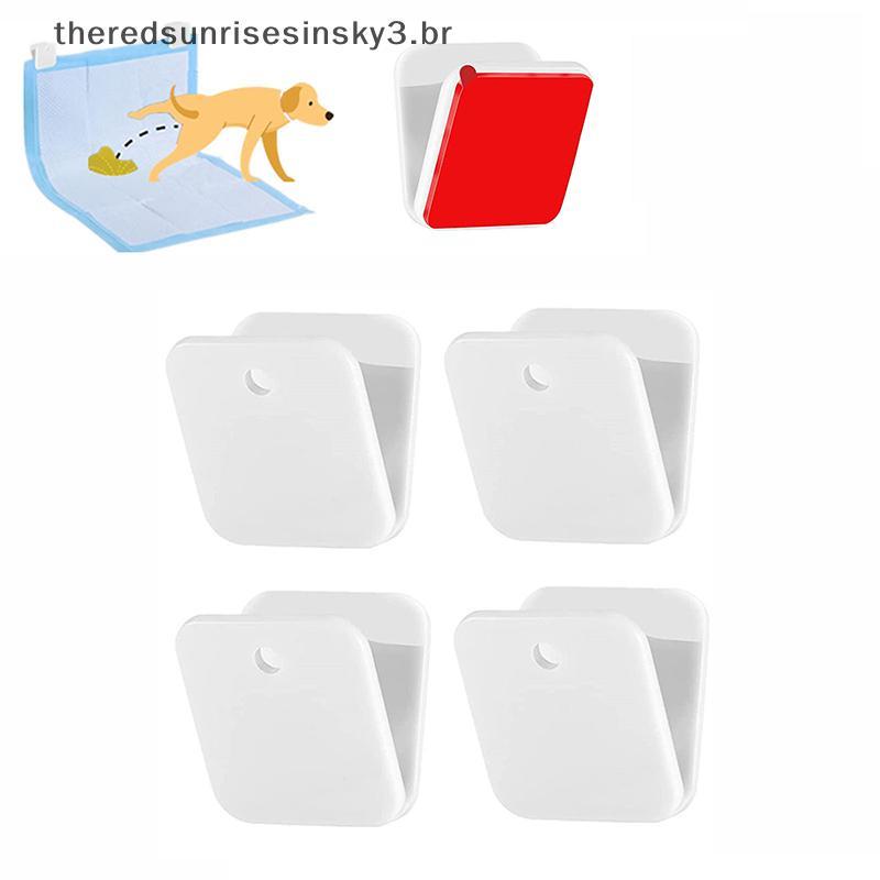 TSBR 4/6 Pçs Suporte De Almofada De Xixi De Parede Claro Cão Potty Treinamento Titular Invisível Filhote De Cachorro Sti