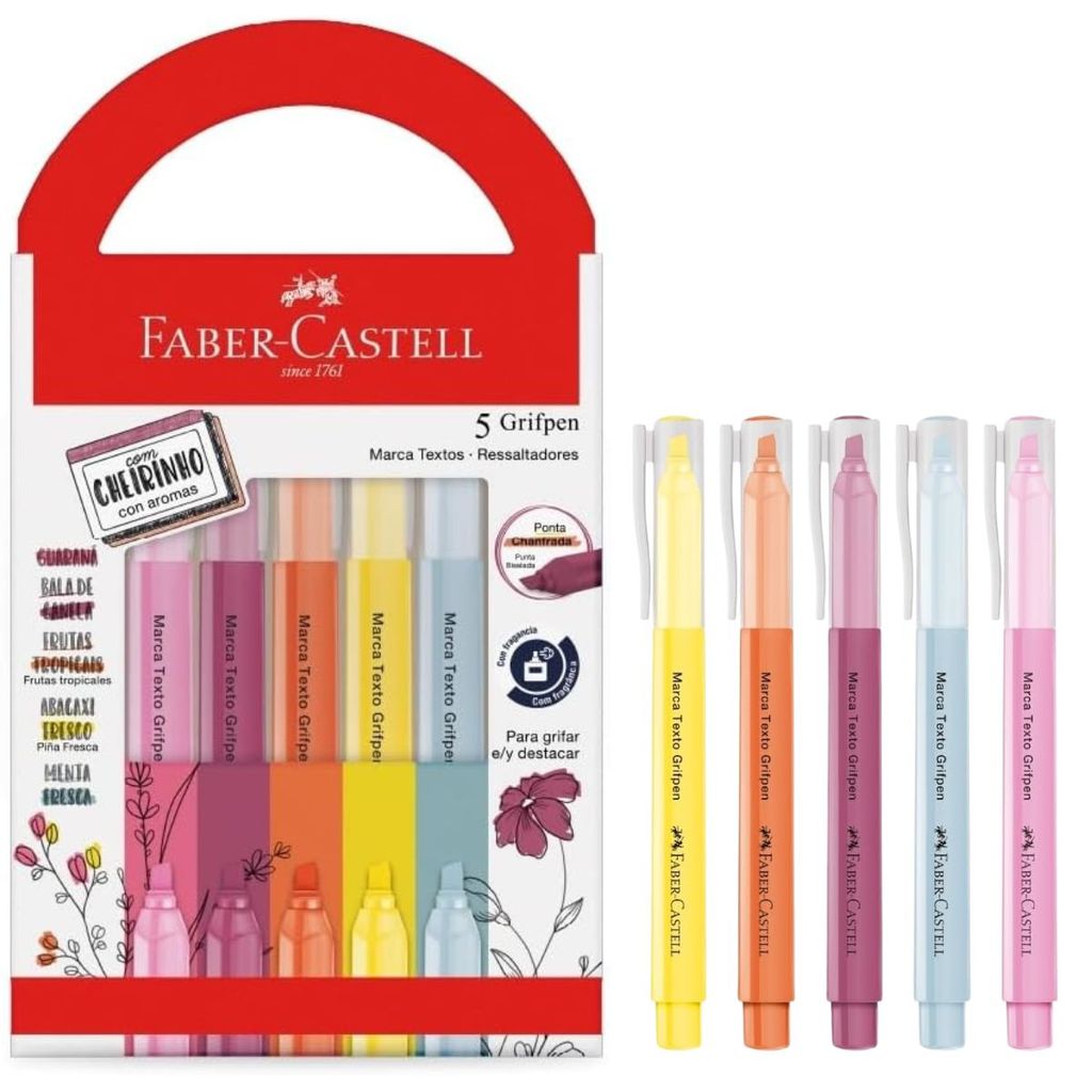 Marca texto Grifpen Cheirinho FaberCastell Revigora Energiza Marca Texto Faber Castel com Cheirinho Caneta com Cheirinho