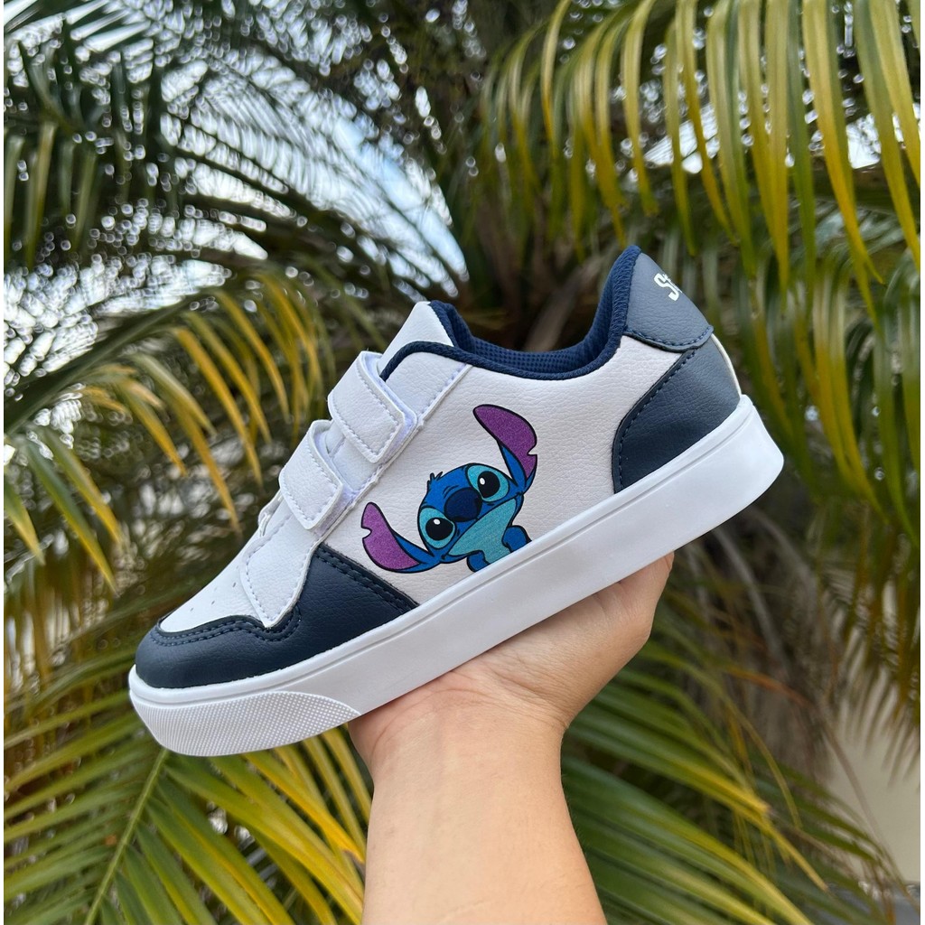 Detalhes do Tênis Infantil Estilo Stitch Feminino Masculino Com Velcro Leve Promoção Top