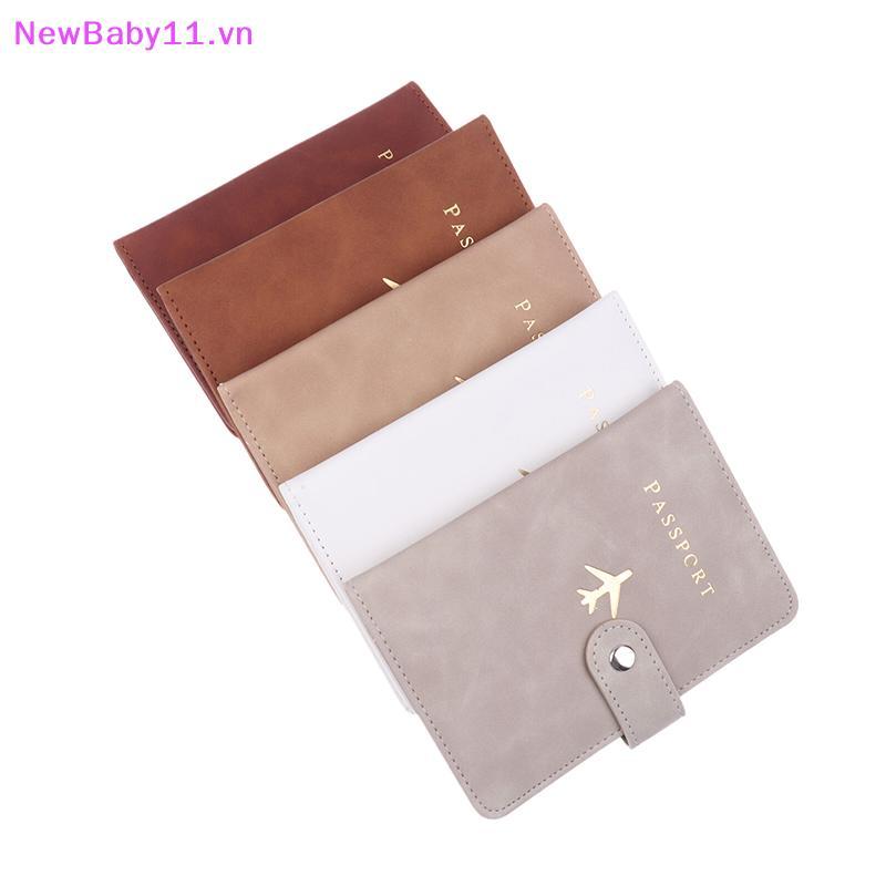 NewBaby 1Pc Porta-Identidade Com Fecho De Avião Capa Para Passaporte De Viagem Em Couro PU Vários Compartimentos Cartões