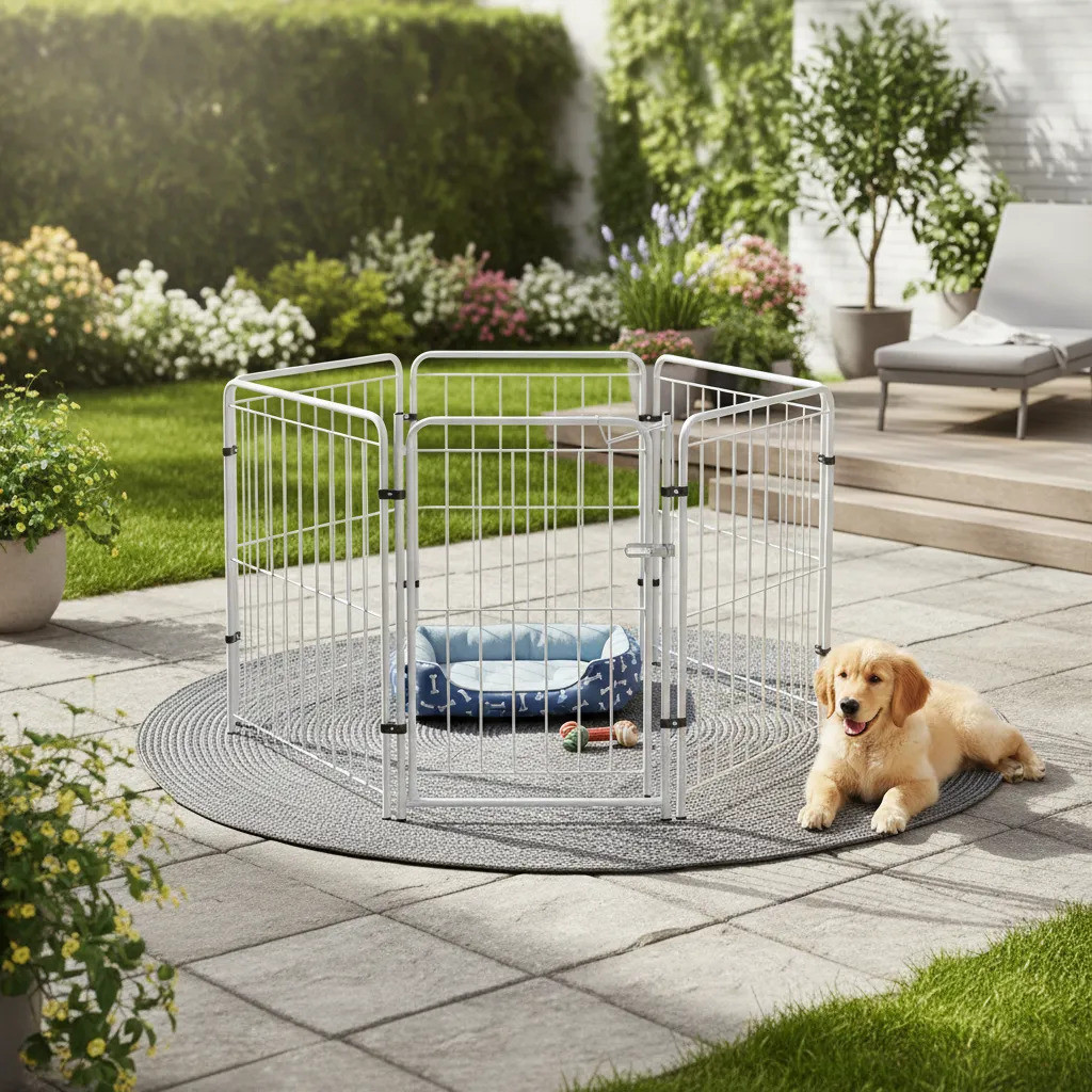 Cercado Grade 318x82cm Portão + 4 Módulos Segurança Pet Cães Cachorro
