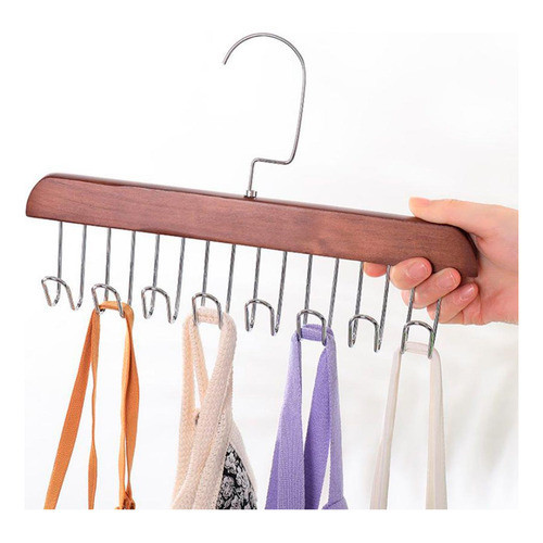 Cabides De Roupas Em Madeira com 8 Ganchos Roupas Calças Jaquetas resistente em Oferta na Shopee