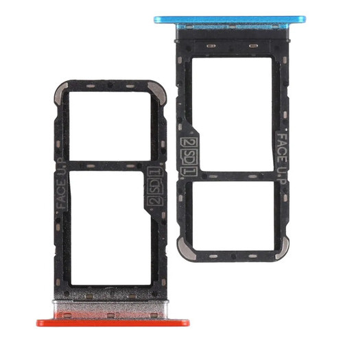 Bandeja Gaveta Chip Slot Sim Card Compatível Moto E7 Power Azul