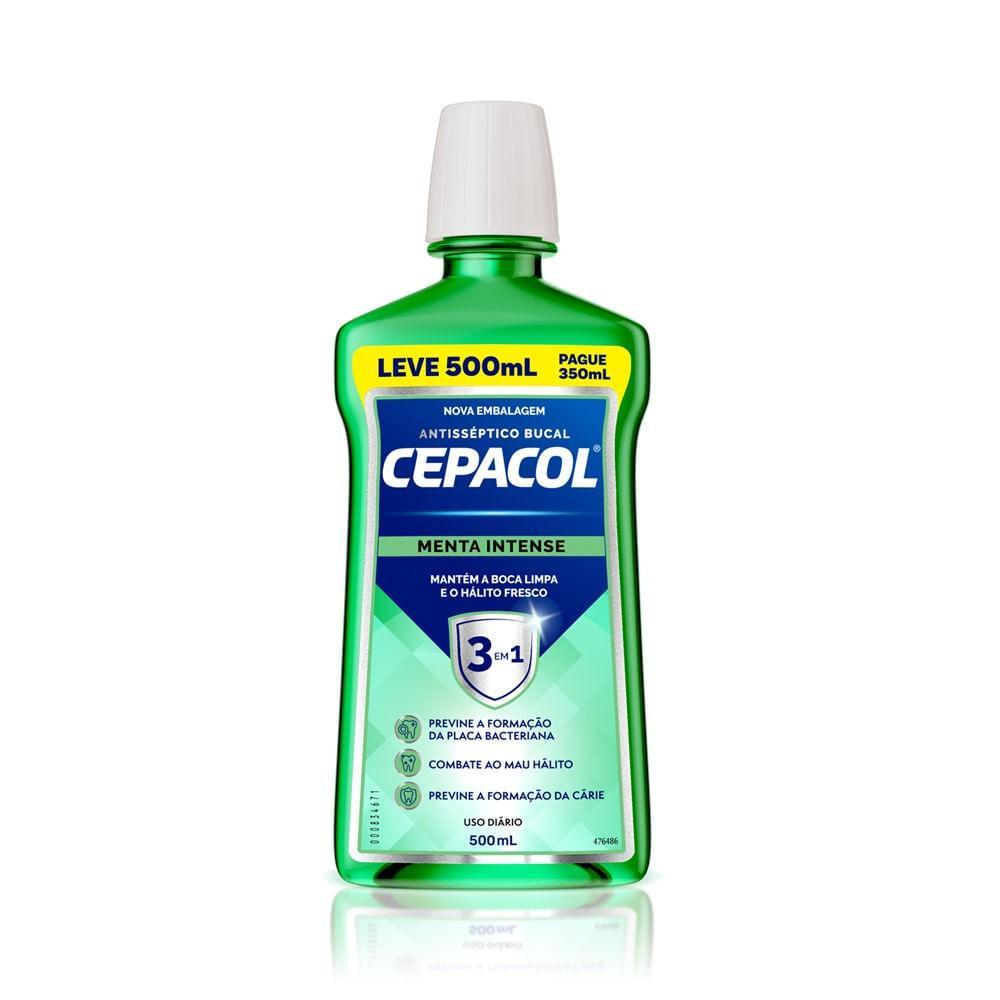 ENXAGUANTE BUCAL CEPACOL MENTA INTENSE 500ML