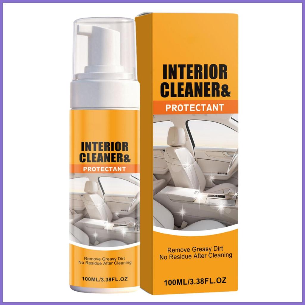 Spray De Limpeza Interior Do Carro 100ml Automotivo De Longa Duração Desengordurante De Veículo Removedor De Arranhões P