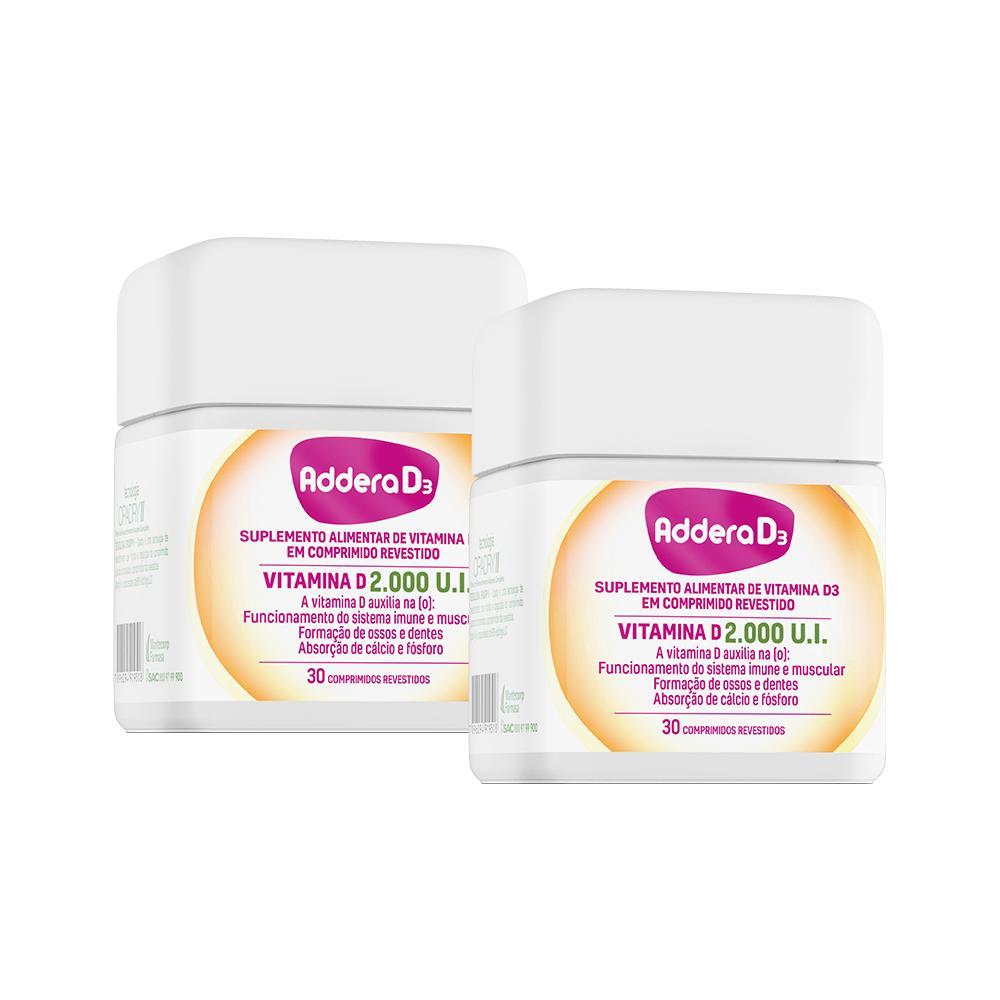 Kit 2 Vitaminas D Addera D3 2.000UI - 30 Comprimidos