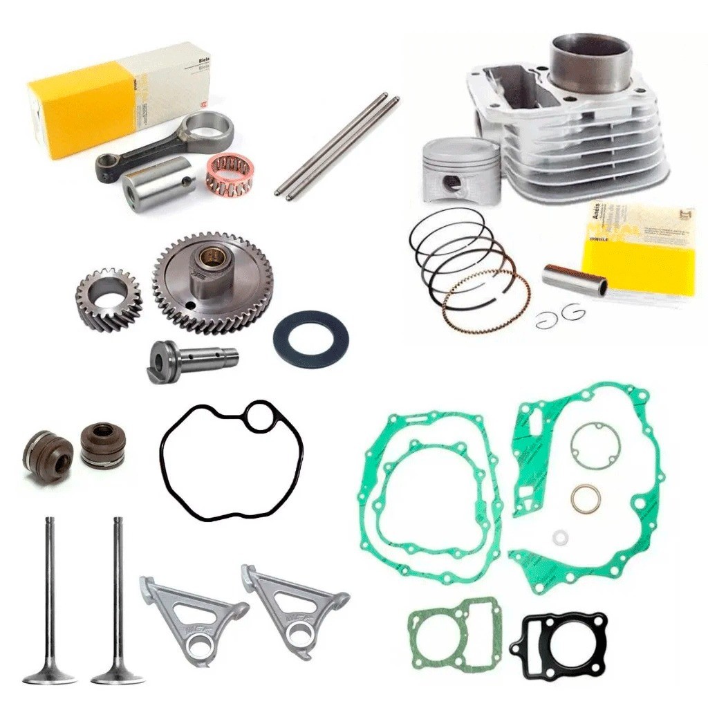 Kit Motor Cg 125 Titan 2000 Até 2001 Guarnição Juntas Biela